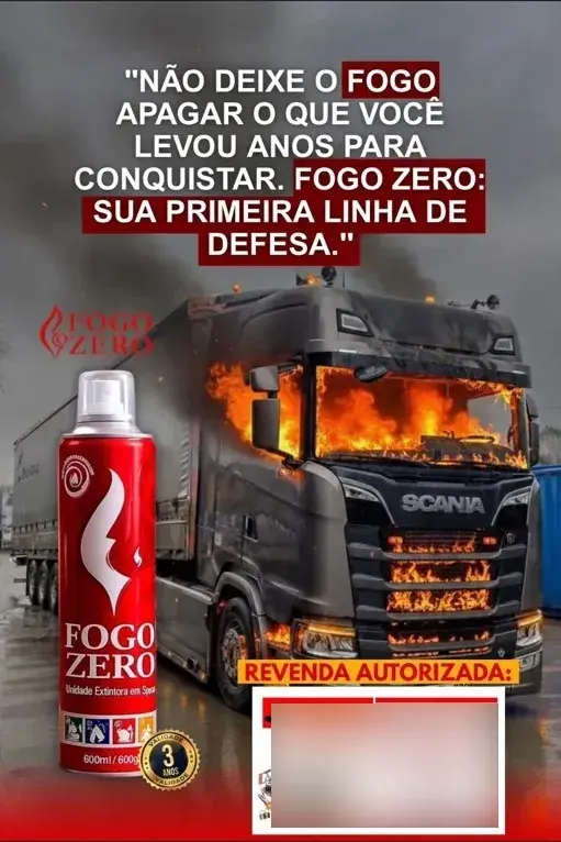 Fogo Zero Spray Portátil 600 Ml Combate Toda Classes De Fogo - imagem 3